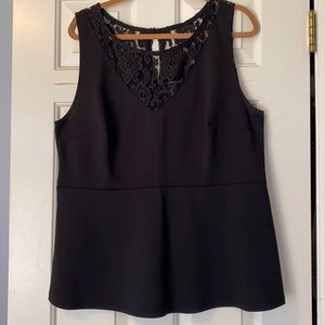 Lane Bryant Lace detail peplum top
